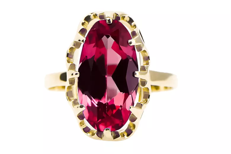 Ring Ruby 14K Yellow gold Vintage vrc253y